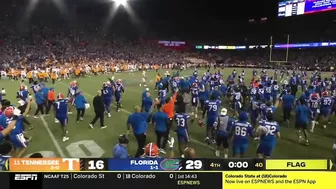 Tennessee vs Florida heated moment after late hit at end of game