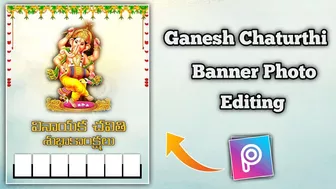 Vinayak Chaturthi photo Editing Telugu || Festival Flex Editing 2023 || ganesh banner editing telugu