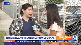 Man armed with sledgehammer dies during confrontation at Long Beach school