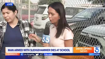 Man armed with sledgehammer dies during confrontation at Long Beach school