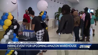 Job fair sees locals line up for Amazon's new Riviera Beach Facility