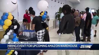 Job fair sees locals line up for Amazon's new Riviera Beach Facility