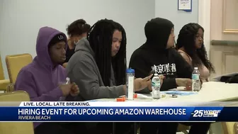 Job fair sees locals line up for Amazon's new Riviera Beach Facility