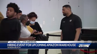 Job fair sees locals line up for Amazon's new Riviera Beach Facility