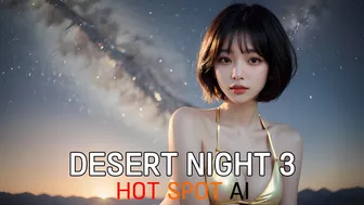 AI Art Lookbook 4K | Desert Night 3 | Bikini Swimwear | AI Beauty Girl | AI 룩북 실사 그림