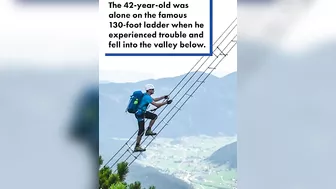 Tourist plummets 300 feet to his death after crossing ladder on Instagram-popular mountain #shorts