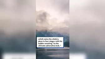 Tourist plummets 300 feet to his death after crossing ladder on Instagram-popular mountain #shorts