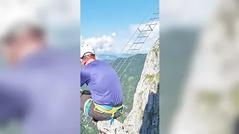 Tourist plummets 300 feet to his death after crossing ladder on Instagram-popular mountain #shorts