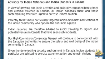 India issues ‘alarming’ travel advisory for Canada | Hardeep Singh | Latest News