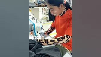 She's sewing Jackets