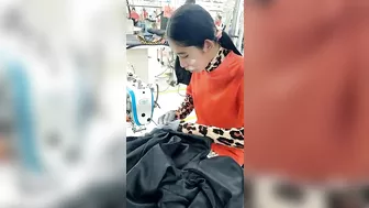 She's sewing Jackets