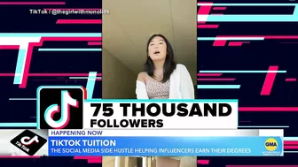 Influencer pays for college with TikTok earnings | GMA