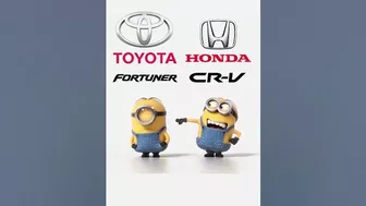 Toyota Fortuner VS Honda CR-V minion style funny#status #tiktok #funny #trending #foryou #car #asmr