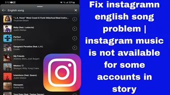 Fix instagramn english song problem | instagram music is not available for some accounts in story