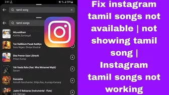 Fix instagram tamil songs not available | not showing tamil song | Instagram tamil songs not working