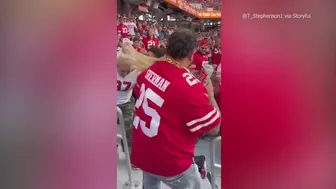 Violent brawl breaks out in crowd of 49ers-Giants game at Levi's