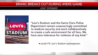 Violent brawl breaks out in crowd of 49ers-Giants game at Levi's