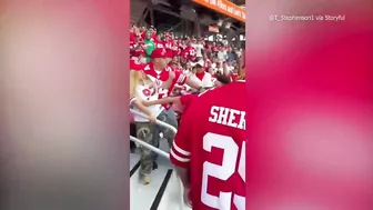 Violent brawl breaks out in crowd of 49ers-Giants game at Levi's