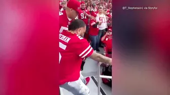 Violent brawl breaks out in crowd of 49ers-Giants game at Levi's