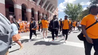 See the Vol Walk ahead of Tennessee's game against UTSA in Neyland Stadium