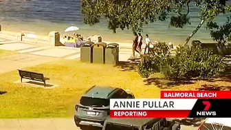 Sydney family moments from disaster as car flips onto Balmoral Beach | 7 News Australia