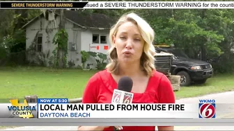 Florida man pulled from house fire in Daytona Beach