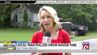 Florida man pulled from house fire in Daytona Beach