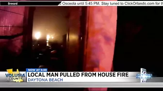 Florida man pulled from house fire in Daytona Beach