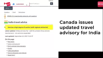 BREAKING: Canada's NEW Travel Advisory; asks citizens in India to 'Stay Vigilant & Exercise Caution'