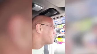 Dwayne Johnson crashes celebrity bus tour in Hollywood