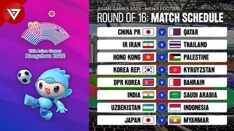 Match Schedule Round of 16 Asian Games 2023 Men's Football