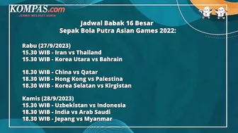 Daftar Negara Lolos 16 Besar Asian Games 2022 Sepak Bola, Indonesia Ketemu Uzbekistan