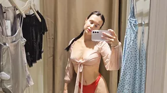 Try On haul Transparent lingerie and clothes At The Mall