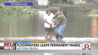 Floodwaters leave permanent marks on Daytona Beach home