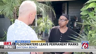 Floodwaters leave permanent marks on Daytona Beach home