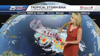 Tropical Storm Rina forms in Atlantic Ocean