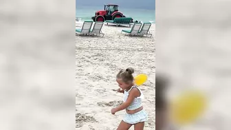 Cute Beach Day! Toddlers Naomi and David spending cloudy, windy day on the beach