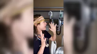 RIP IN THE GLOVE ???????? (paint) funny nurse tiktok vid