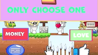 Help Skibidi Girl and Tv Woman Choose One? Love vs Money | Challenge! | Funny Animation #shorts