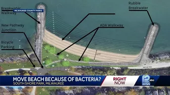 Move beach because of bacteria?