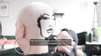 From Selena to Taylor Swift: This NYC artist paints celebrity faces on buzzed cut hair