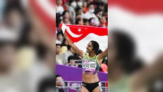 Shanti Pereira lands in Singapore to warm welcome after Asian Games triumph