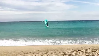 Platja de la Mar Bella is a Nudist Beach in Barcelona Spain - No Crowd in Oct 29