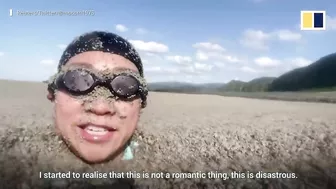 Pumice stone accumulation on Okinawa beach ‘disastrous’ for village