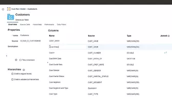 Create Your Initial Data Model From Relational Sources in Oracle Analytics