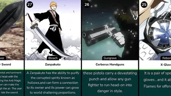 Most Powerful Weapons In Anime