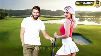 Funny Joke ; A husband and wife were golfing when suddenly the wife asked