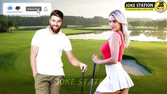 Funny Joke ; A husband and wife were golfing when suddenly the wife asked