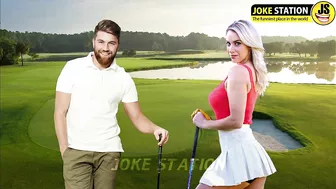 Funny Joke ; A husband and wife were golfing when suddenly the wife asked