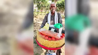 1 मिनट मे 5 भेलपुरी बना दी तो 500/- Rs Challenge to 65 year old baba | Faridabad | Street food india